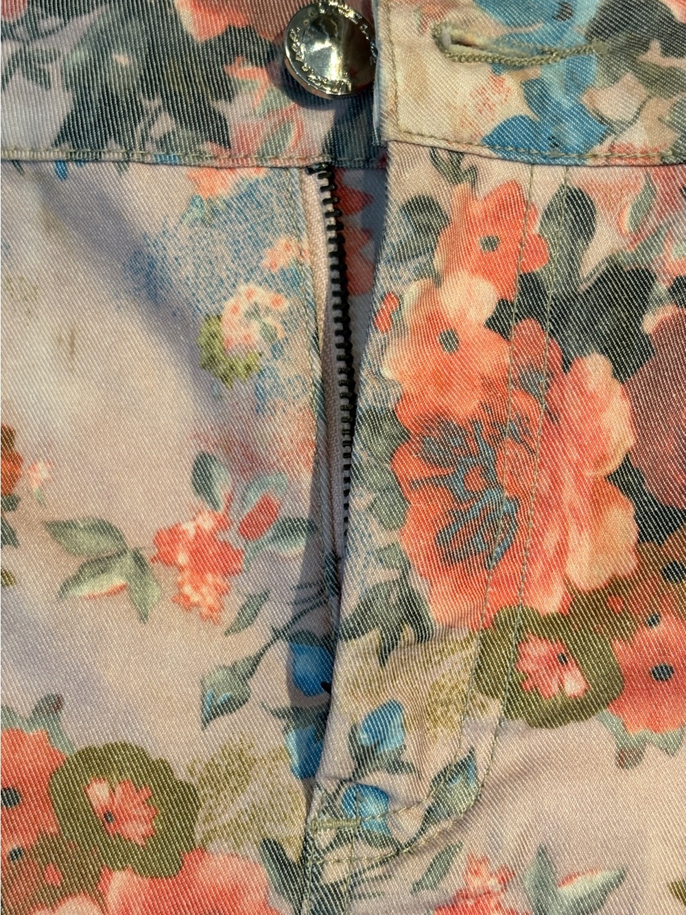 UrRebel Y2K Floral Midi Stretch Denim Skirt - Picture 3 of 6